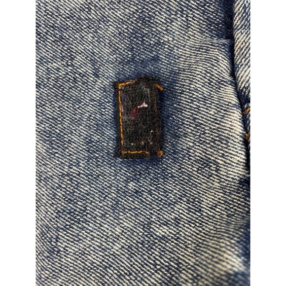 Vintage Denim Shoulder Bag Purse Adjustable Knotted Strap & Leather Accents - Picture 9 of 15